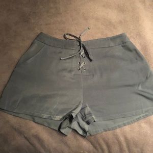 Olive green high waisted shorts